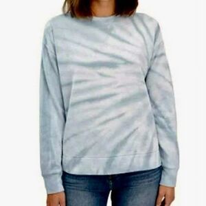 Splendid Tie Dye Sweatshirt in Light Blue/Creamy White Women’s M